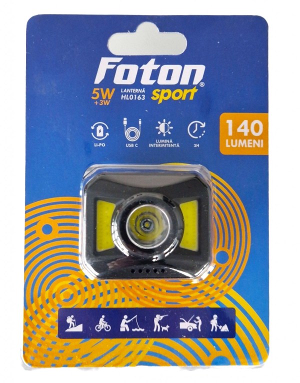 Lanterna frontala Foton Sport HL0163 USB-C